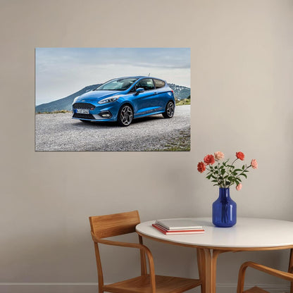 Ford Fiesta St 3 Door Sports Car Automotive Poster Wall Art Print Home Wall Decor - xonomax
