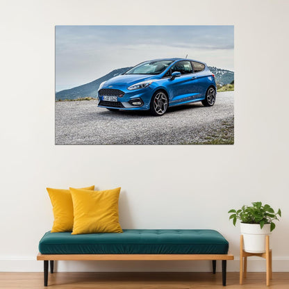 Ford Fiesta St 3 Door Sports Car Automotive Poster Wall Art Print Home Wall Decor - xonomax