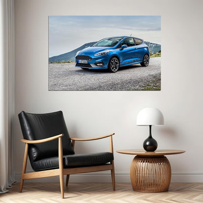 Ford Fiesta St 3 Door Sports Car Automotive Poster Wall Art Print Home Wall Decor - xonomax