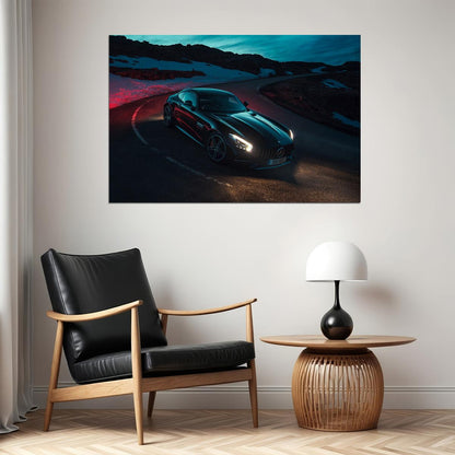 Mercedes Amg Gt C Classic Car Luxury Car Poster Wall Art Print Home Wall Decor - xonomax