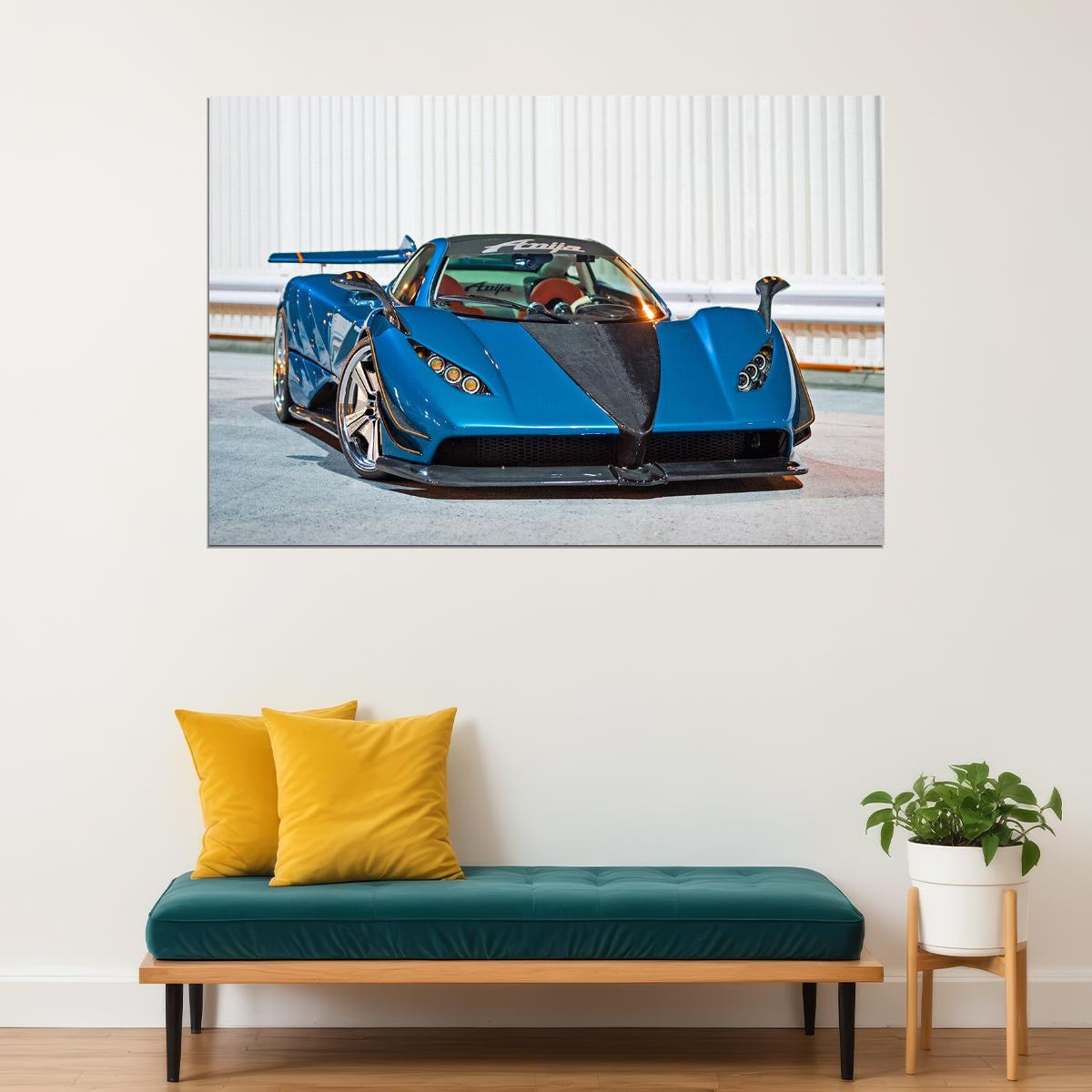 Pagani Zonda C12 S Anija Racing Car Auto Poster Wall Art Print Home Wall Decor - xonomax