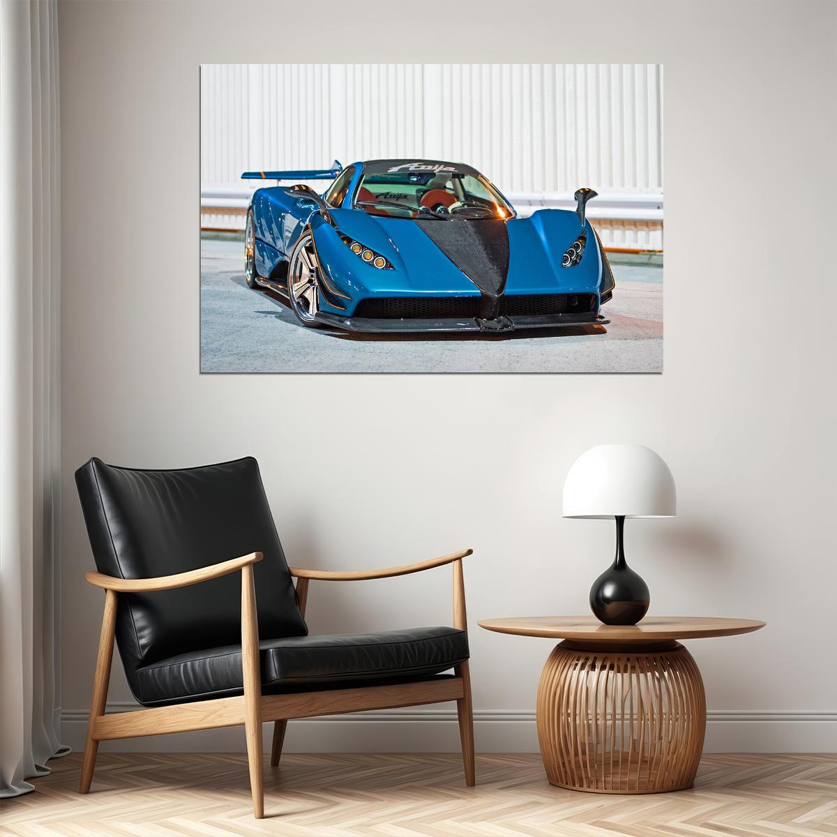Pagani Zonda C12 S Anija Racing Car Auto Poster Wall Art Print Home Wall Decor - xonomax