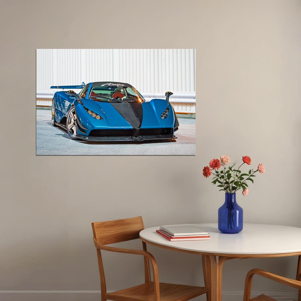 Pagani Zonda C12 S Anija Racing Car Auto Poster Wall Art Print Home Wall Decor - xonomax
