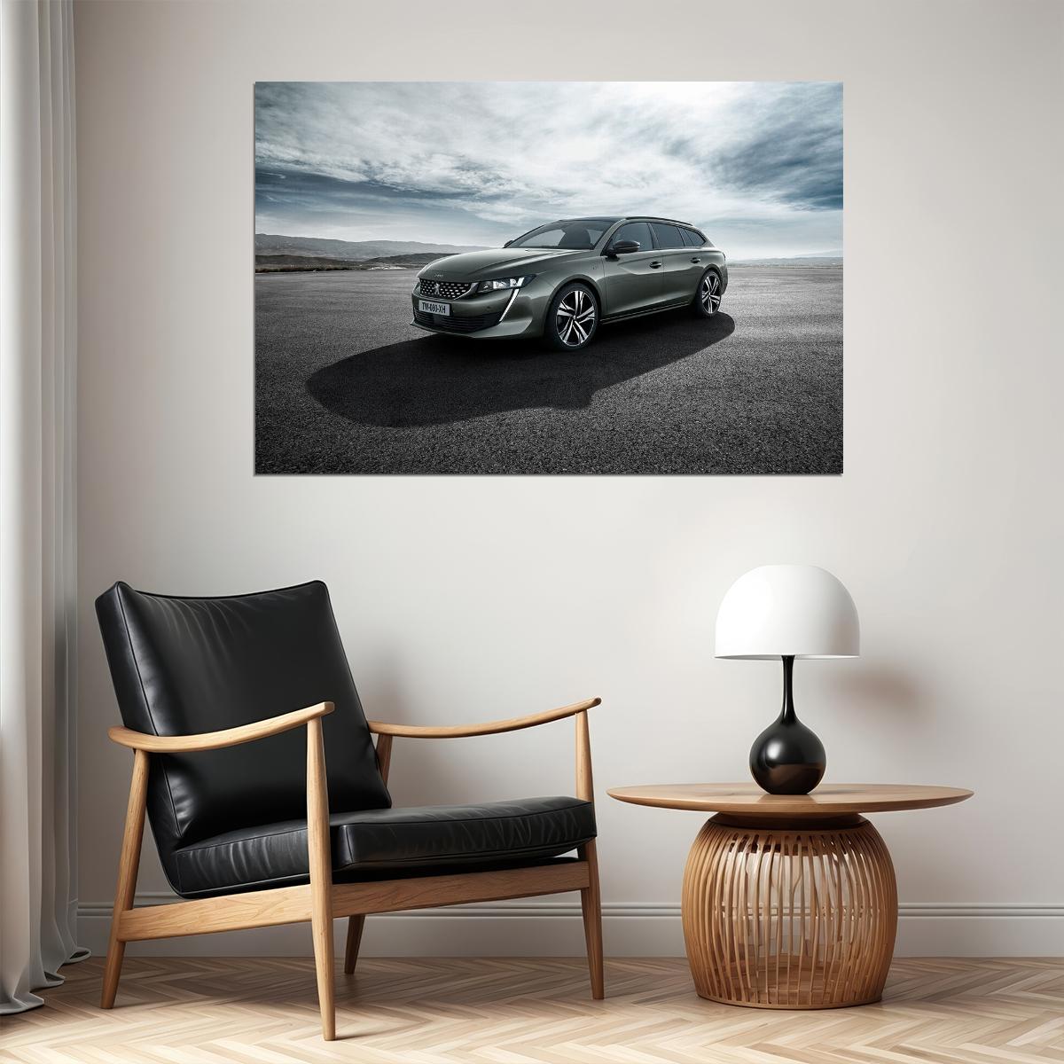 Peugeot 508 Sw Gt Suv Sports Car Desing Car Poster Wall Art Print Home Wall Decor - xonomax
