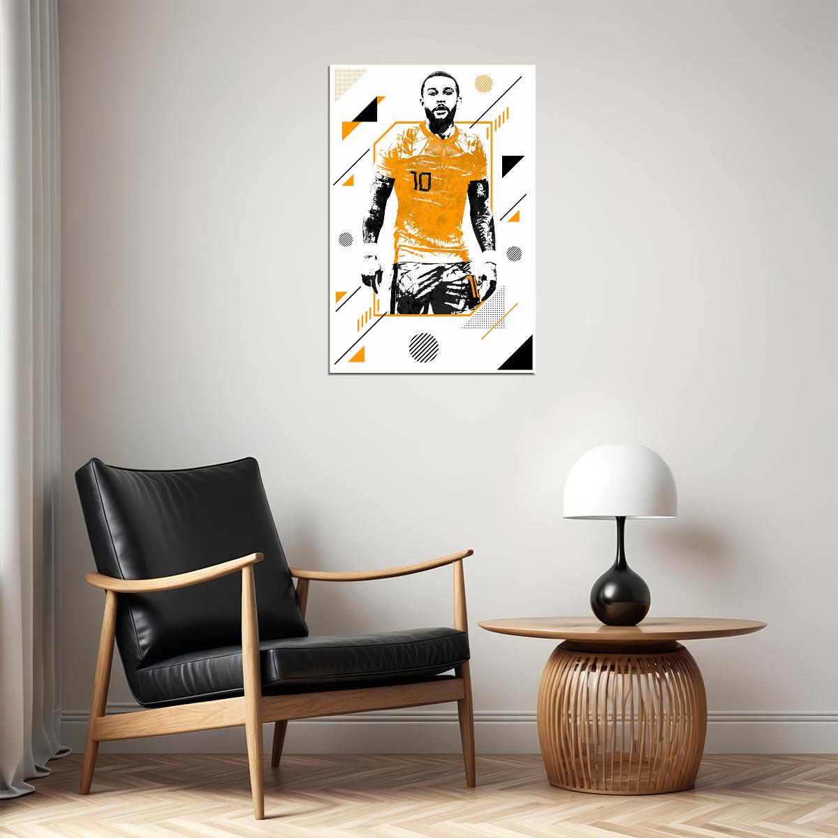 Memphis Depay Netherlands Soccer Athlete Poster Wall Art Print Home Wall Decor - xonomax