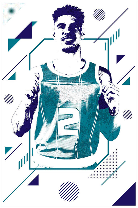 Lamelo Ball Charlotte Basketball Player Poster Wall Art Print Home Wall Decor - xonomax