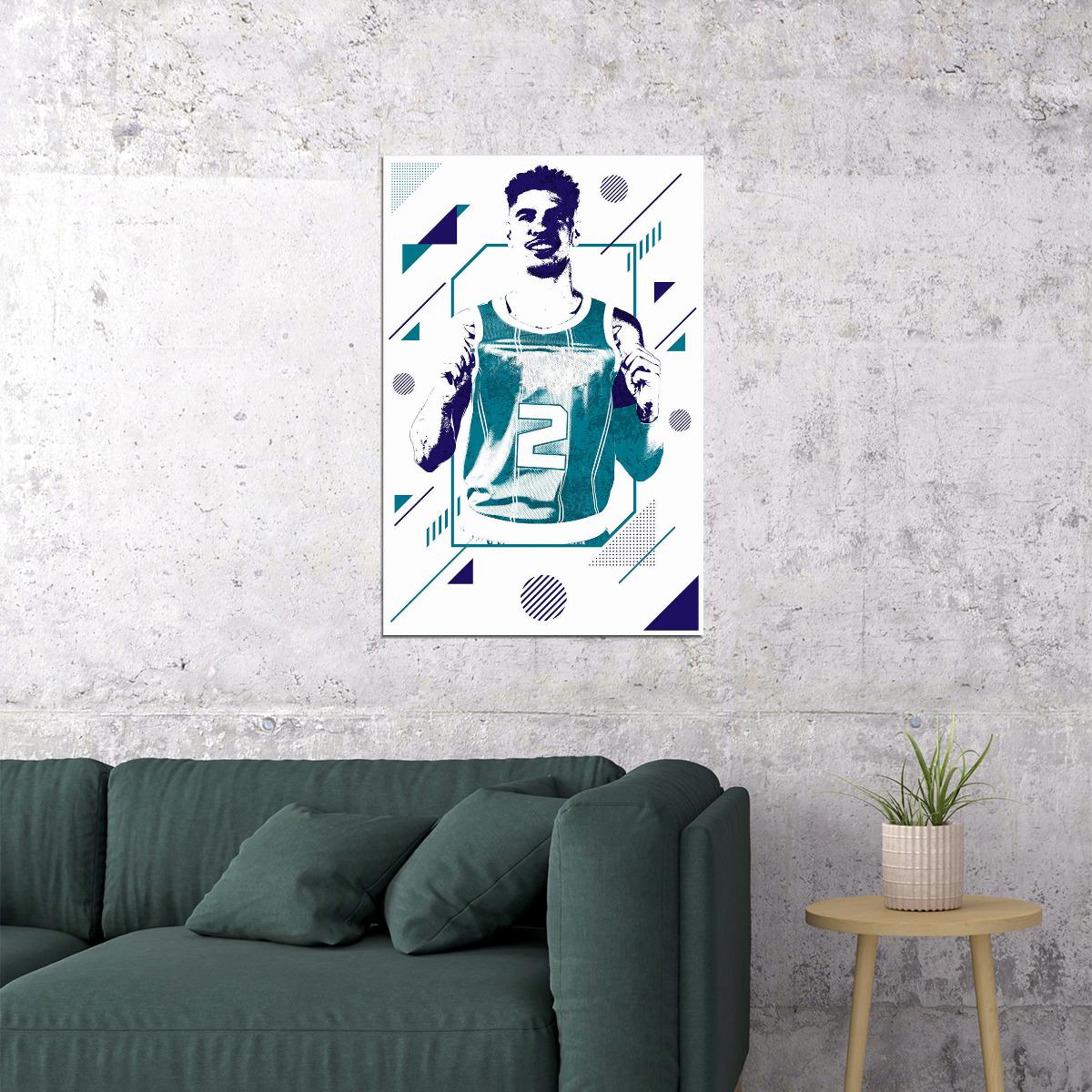 Lamelo Ball Charlotte Basketball Player Poster Wall Art Print Home Wall Decor - xonomax