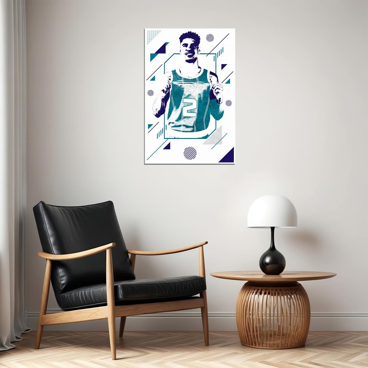 Lamelo Ball Charlotte Basketball Player Poster Wall Art Print Home Wall Decor - xonomax