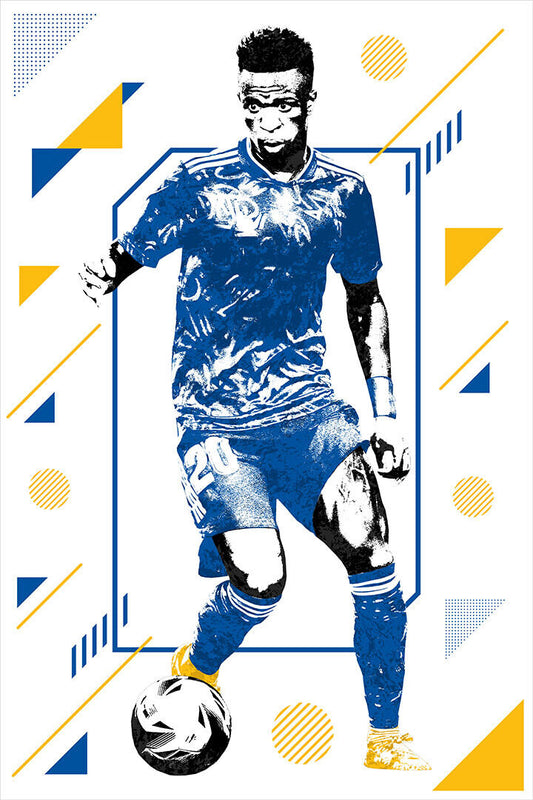 Vinicius Junior Brazil Football Soccer Player Poster Wall Art Print Home Wall Decor - xonomax