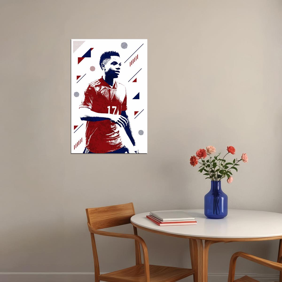 Ansu Fati Spain Football Soccer Athlete Sports Poster Wall Art Print Home Wall Decor - xonomax