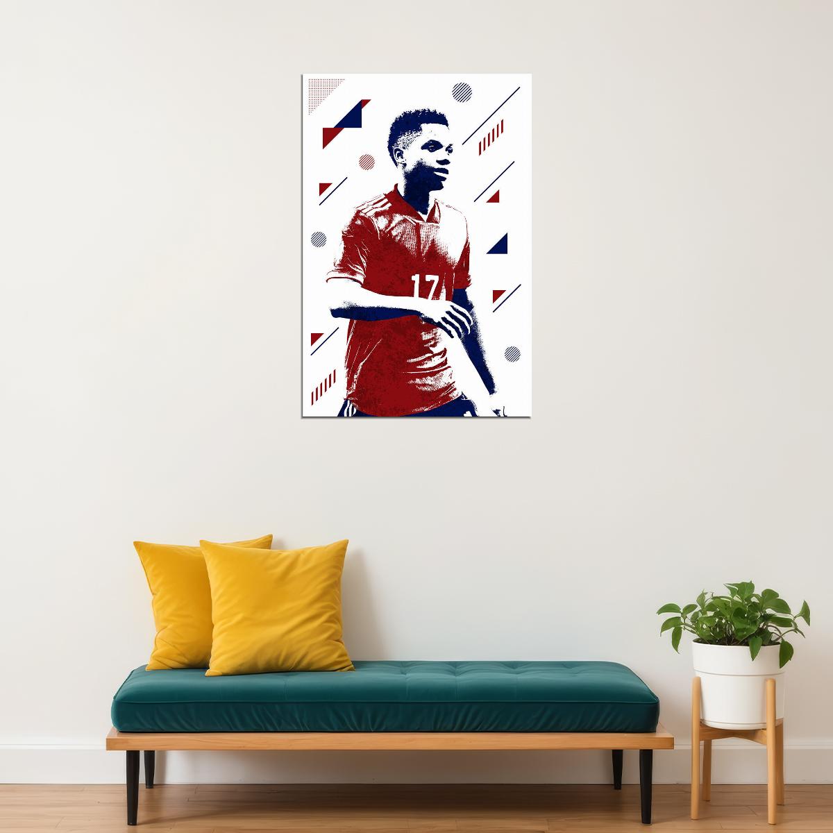 Ansu Fati Spain Football Soccer Athlete Sports Poster Wall Art Print Home Wall Decor - xonomax