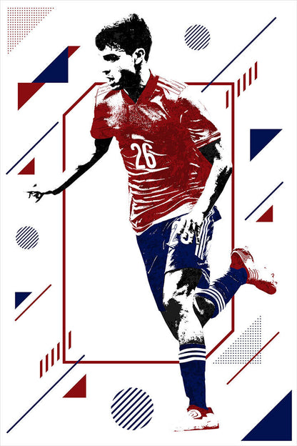 Pedro Gonzalez Spain Football Soccer Athlete Poster Wall Art Print Home Wall Decor - xonomax