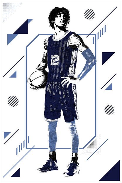 Ja Morant Memphis American Basketball Player Poster Wall Art Print Home Wall Decor - xonomax