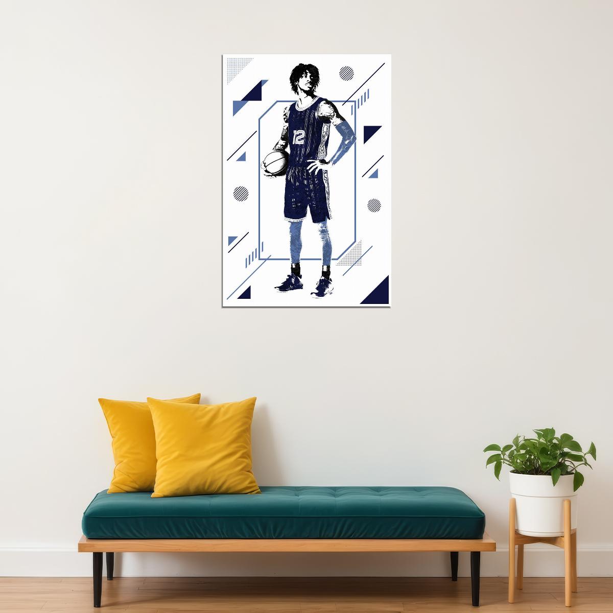 Ja Morant Memphis American Basketball Player Poster Wall Art Print Home Wall Decor - xonomax