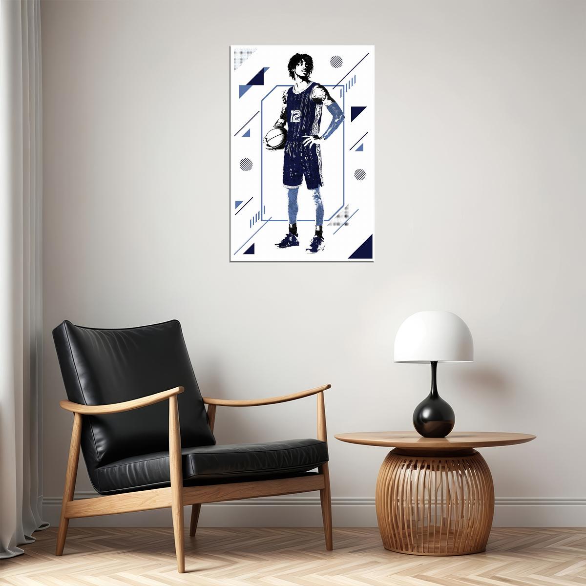 Ja Morant Memphis American Basketball Player Poster Wall Art Print Home Wall Decor - xonomax
