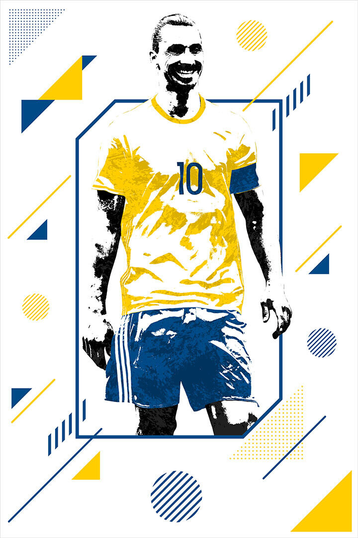 Zlatan Ibrahimovic Football Player Athlete Poster Wall Art Print Home Wall Decor - xonomax