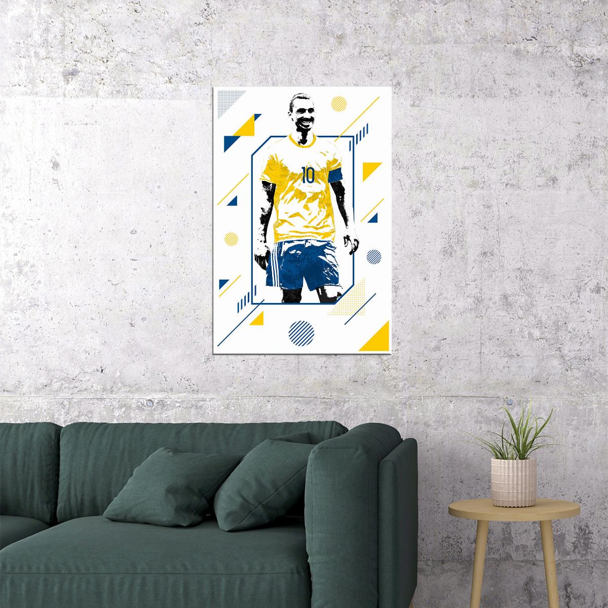 Zlatan Ibrahimovic Football Player Athlete Poster Wall Art Print Home Wall Decor - xonomax