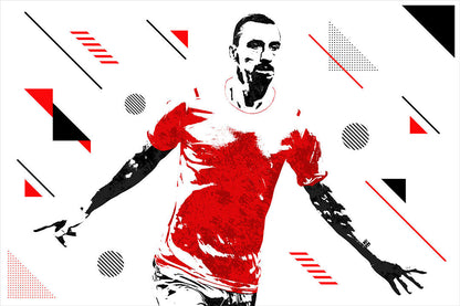 Zlatan Ibrahimovic Football Player Sports Poster Wall Art Print Home Wall Decor - xonomax