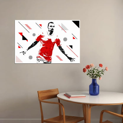 Zlatan Ibrahimovic Football Player Sports Poster Wall Art Print Home Wall Decor - xonomax