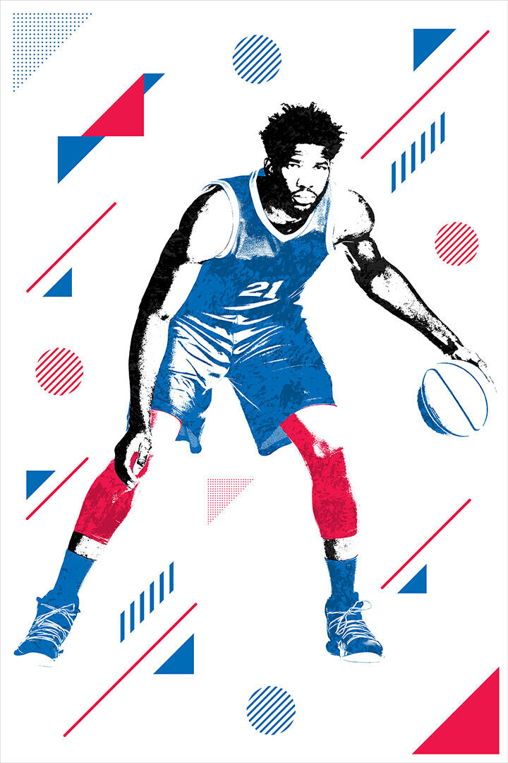 Joel Embiid Philadelphia Basketball Player Poster Wall Art Print Home Wall Decor - xonomax