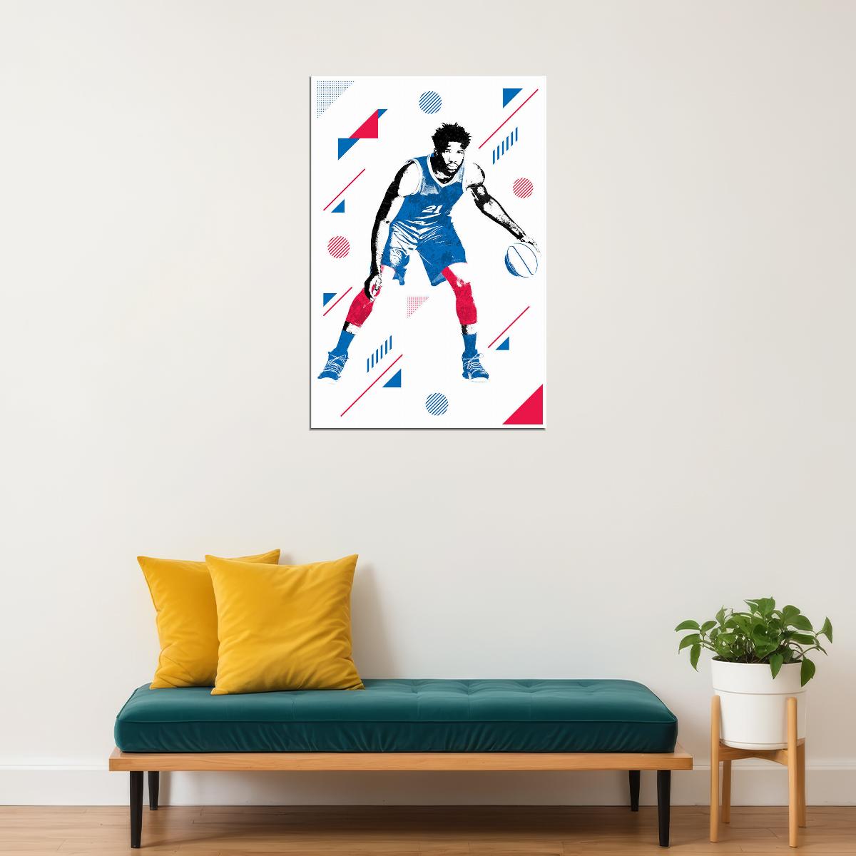 Joel Embiid Philadelphia Basketball Player Poster Wall Art Print Home Wall Decor - xonomax