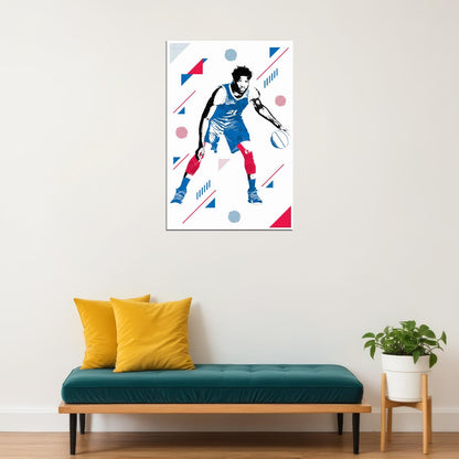 Joel Embiid Philadelphia Basketball Player Poster Wall Art Print Home Wall Decor - xonomax
