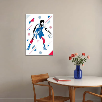 Joel Embiid Philadelphia Basketball Player Poster Wall Art Print Home Wall Decor - xonomax