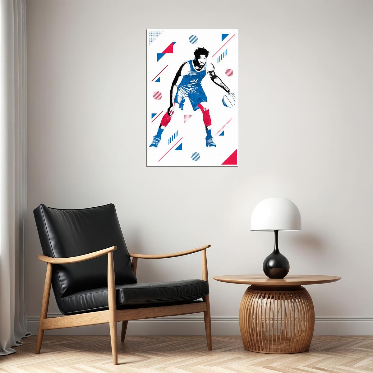 Joel Embiid Philadelphia Basketball Player Poster Wall Art Print Home Wall Decor - xonomax