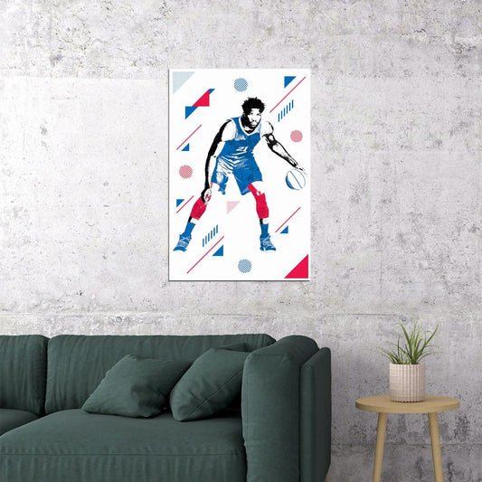 Joel Embiid Philadelphia Basketball Player Poster Wall Art Print Home Wall Decor - xonomax