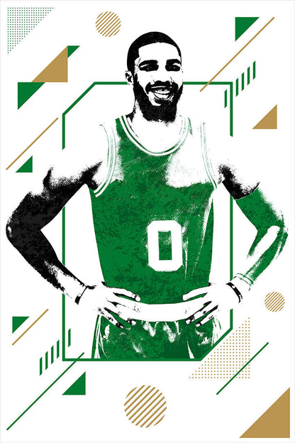Jayson Tatum Boston Star Basketball Player Poster Wall Art Print Home Wall Decor - xonomax