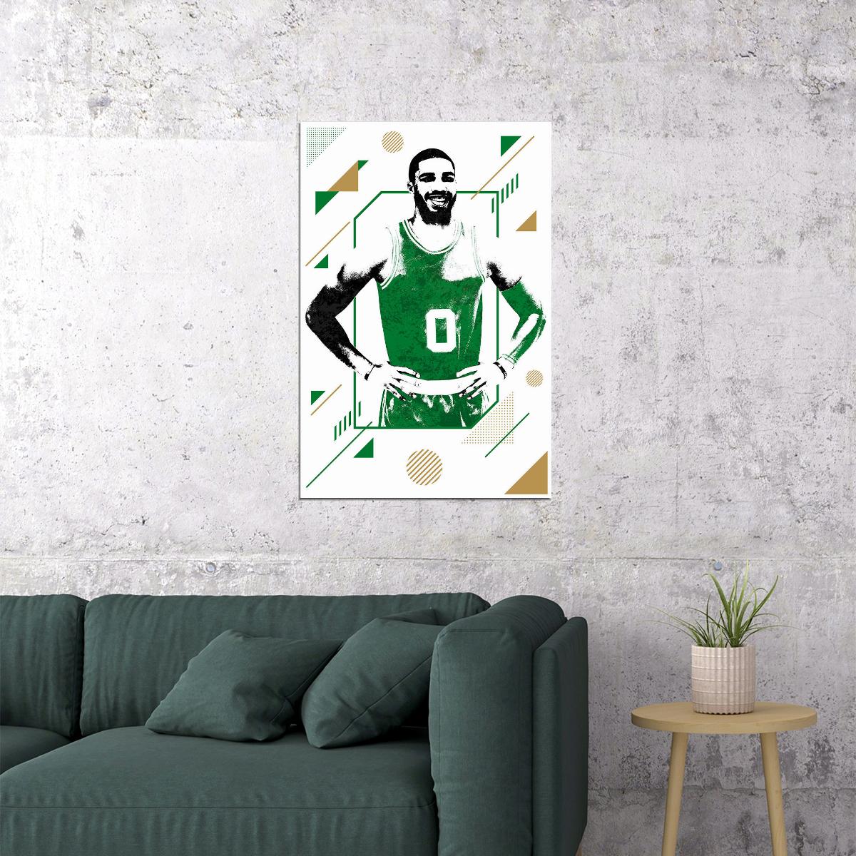 Jayson Tatum Boston Star Basketball Player Poster Wall Art Print Home Wall Decor - xonomax