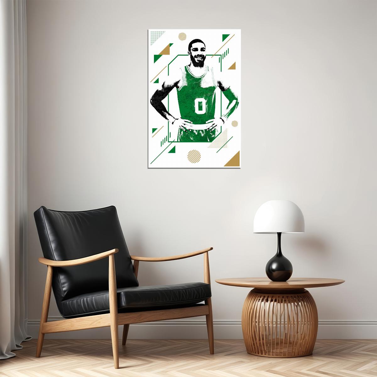 Jayson Tatum Boston Star Basketball Player Poster Wall Art Print Home Wall Decor - xonomax