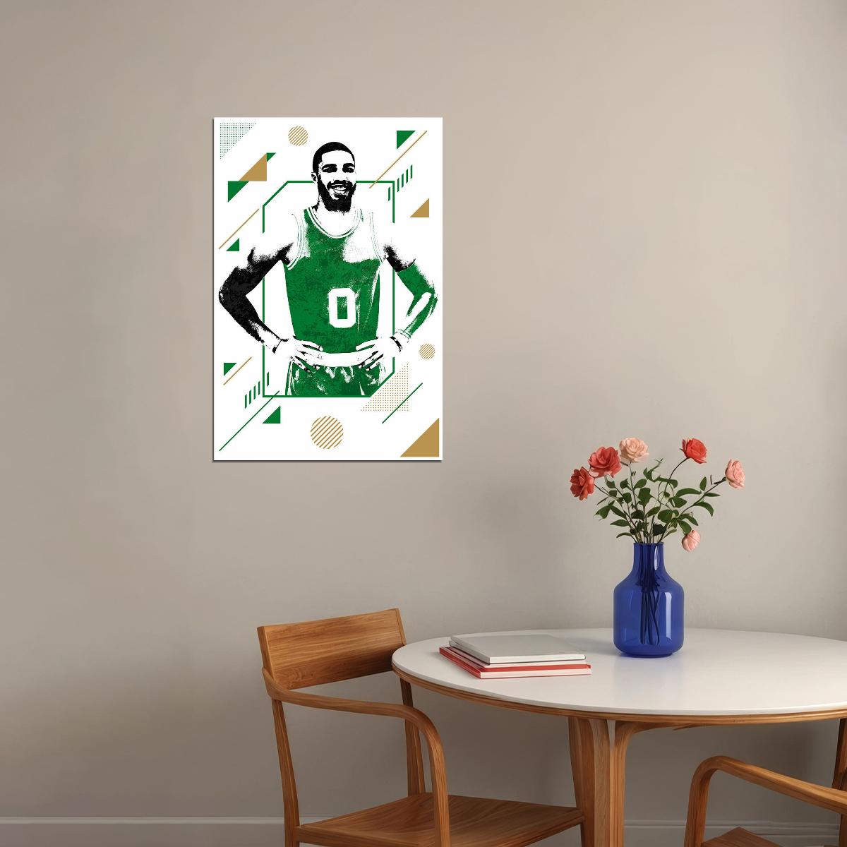 Jayson Tatum Boston Star Basketball Player Poster Wall Art Print Home Wall Decor - xonomax