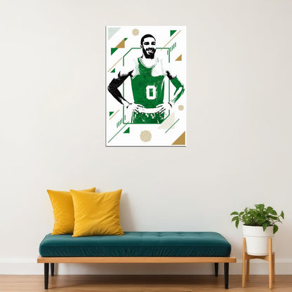 Jayson Tatum Boston Star Basketball Player Poster Wall Art Print Home Wall Decor - xonomax
