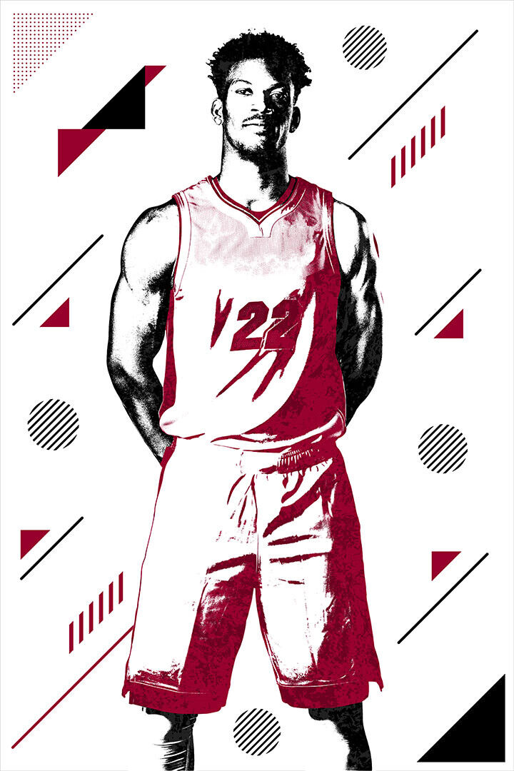 Jimmy Butler 22 23 Miami Star Basketball Poster Wall Art Print Home Wall Decor - xonomax