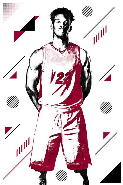 Jimmy Butler 22 23 Miami Star Basketball Poster Wall Art Print Home Wall Decor - xonomax