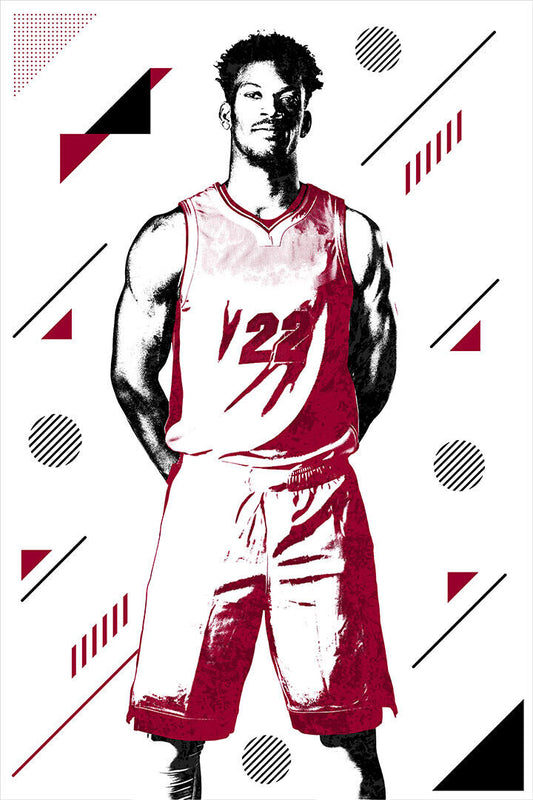 Jimmy Butler 22 23 Miami Star Basketball Poster Wall Art Print Home Wall Decor - xonomax