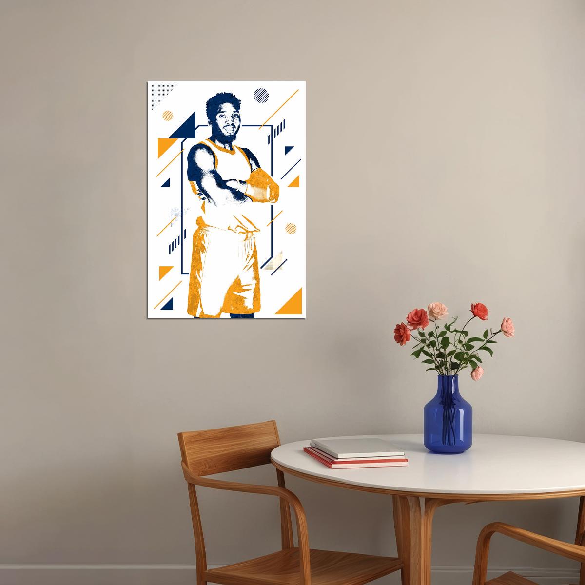 Donovan Mitchell Utah Jazz Star Basketball Poster Wall Art Print Home Wall Decor - xonomax