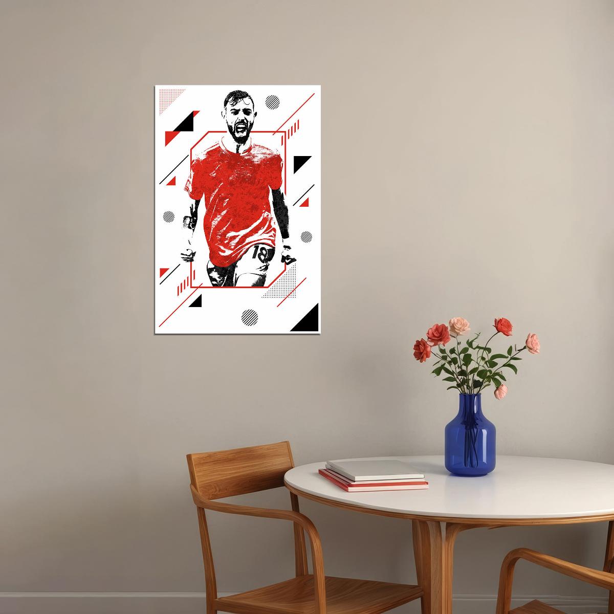 Bruno Fernandes Portugal Football Soccer Player Poster Wall Art Print Home Wall Decor - xonomax