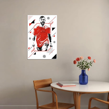 Bruno Fernandes Portugal Football Soccer Player Poster Wall Art Print Home Wall Decor - xonomax