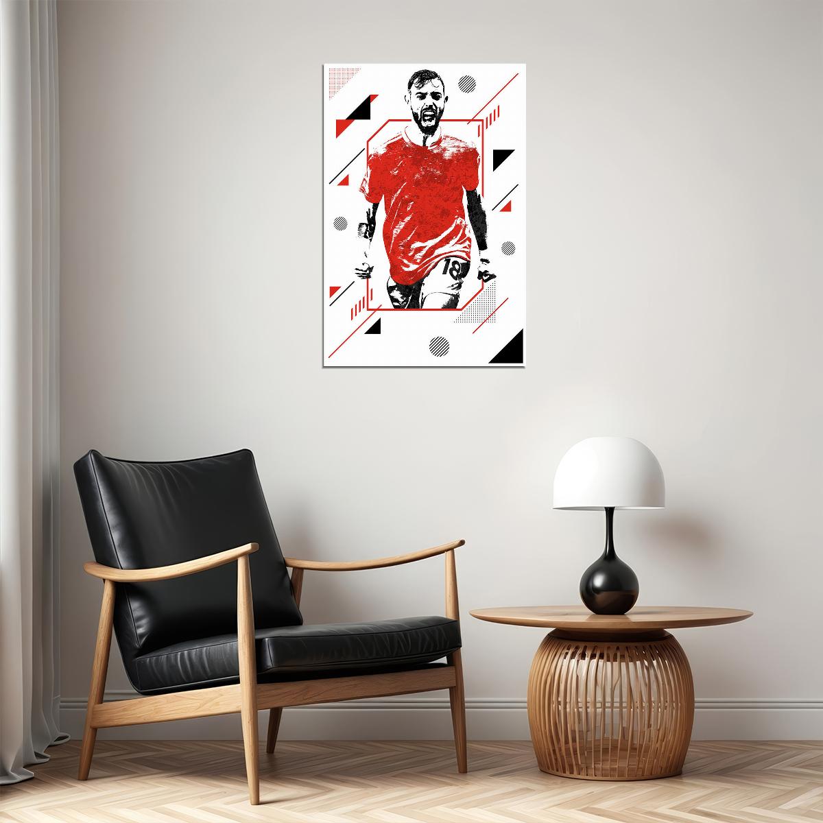 Bruno Fernandes Portugal Football Soccer Player Poster Wall Art Print Home Wall Decor - xonomax
