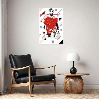Bruno Fernandes Portugal Football Soccer Player Poster Wall Art Print Home Wall Decor - xonomax