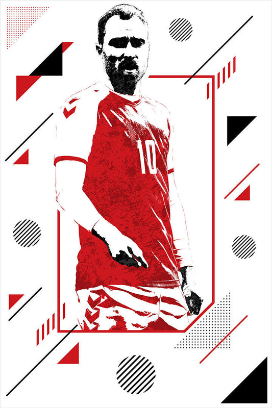 Christian Eriksen Belgian Football Soccer Athlete Poster Wall Art Print Home Wall Decor - xonomax