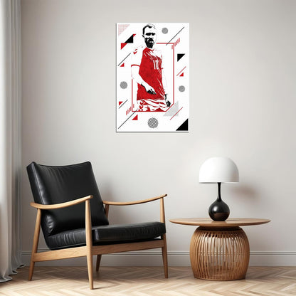 Christian Eriksen Belgian Football Soccer Athlete Poster Wall Art Print Home Wall Decor - xonomax