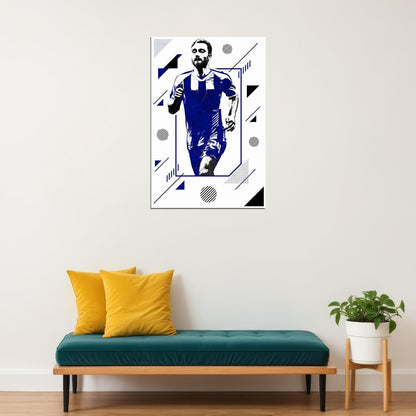 Christian Eriksen Belgian Football Soccer Player Poster Wall Art Print Home Wall Decor - xonomax