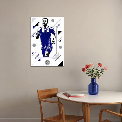 Christian Eriksen Belgian Football Soccer Player Poster Wall Art Print Home Wall Decor - xonomax