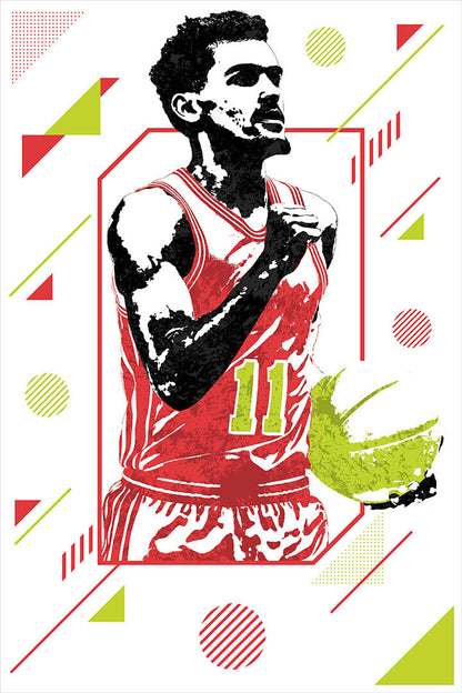 Trae Young American Basketball Player Sports Poster Wall Art Print Home Wall Decor - xonomax