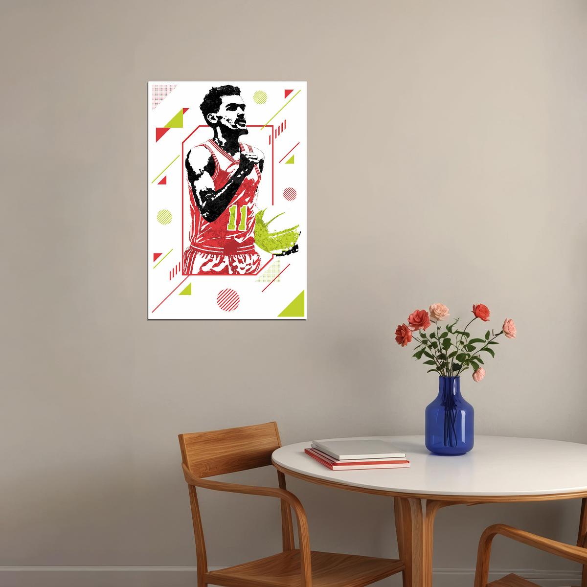 Trae Young American Basketball Player Sports Poster Wall Art Print Home Wall Decor - xonomax