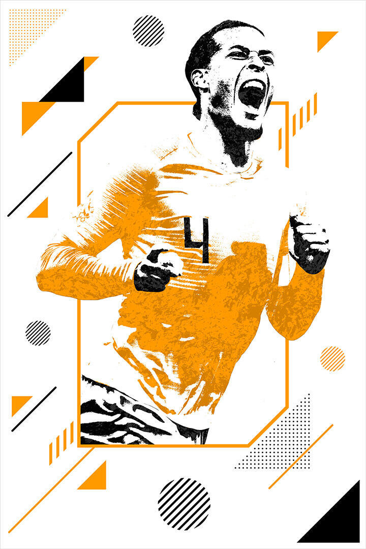 Virgil Van Dijk Football Soccer Player Athlete Poster Wall Art Print Home Wall Decor - xonomax