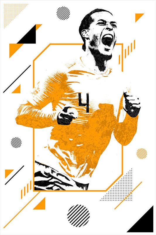 Virgil Van Dijk Football Soccer Player Athlete Poster Wall Art Print Home Wall Decor - xonomax